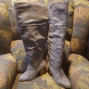 Lane Bryant gray over the knee boots women's 11W